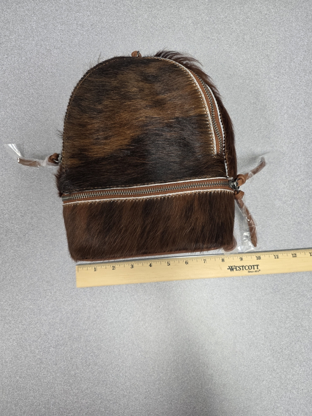 New With Tags Trinity Ranch Brown Haircalf Mini Backpack